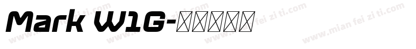 Mark W1G字体转换